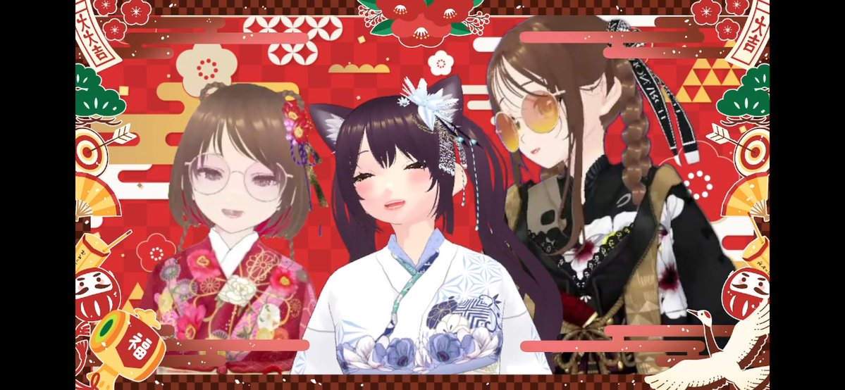 昨日の #まるしきゆん 新年会での可愛い顔たち(1〜3枚目）と圧の強い