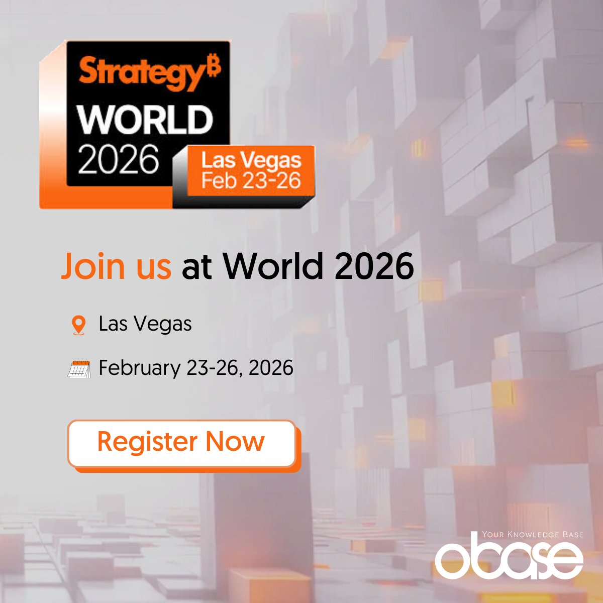 28 yıllık Strategy iş ortaklığımızla, Strategy World 2026’da 16. kez yerimizi alıyoruz. 
Farklı sektörlerde karar hızını nasıl artırdığımızı görmek için standımızdan bizi ziyaret edin. strategysoftware.com/world26
#StrategyWorld26 #YapayZeka #SemanticLayer #KararZekası #Obase