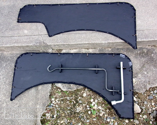 labo_jim's tweet image. JA11の車載工具置き場、困りませんか？2007年に「謎のこだわり」で自作した内張り裏収納ホルダーの記録を再編集。純正工具への執念とベニヤ板DIYの全貌、17年前の情熱をブログで公開中です！🛠️
jimlabo.net/diy-40/5170/ 

#JA11 #JimLabo