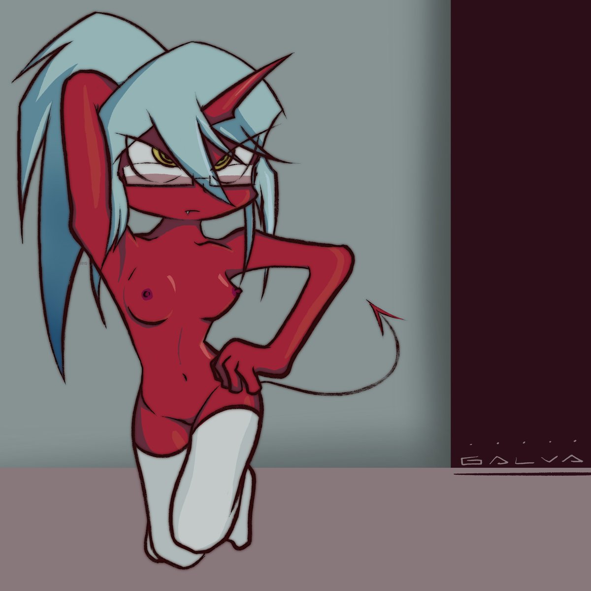 probably the 3rd Kneesocks drawing i've done