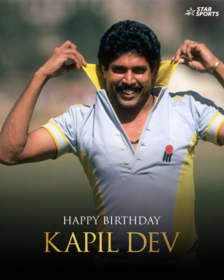 StarSportsTamil's tweet photo. India-வின் OG Goat of Cricket!👑💙
Happy Birthday to the Great Kapil Dev!😍🎂
#HBDKapilDev https://t.co/6IBD1Ch5RW