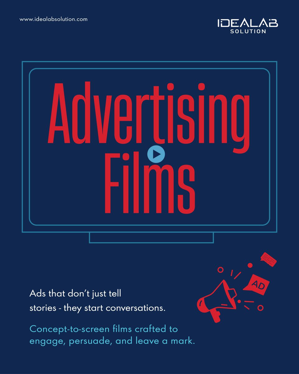 idealabsolution's tweet photo. Every frame has a purpose. Every idea is built to resonate &amp; respond. Ads that stay with people - long after the film ends.
Know More: https://t.co/Uca1FHD163
.
.
.
#IdeaLabSolution #IdeaLabAdvertising #DigitalAdvertising #PurposefulFilms #FilmThatStays #AdvertiseMarketingAgency https://t.co/907REPCCOv