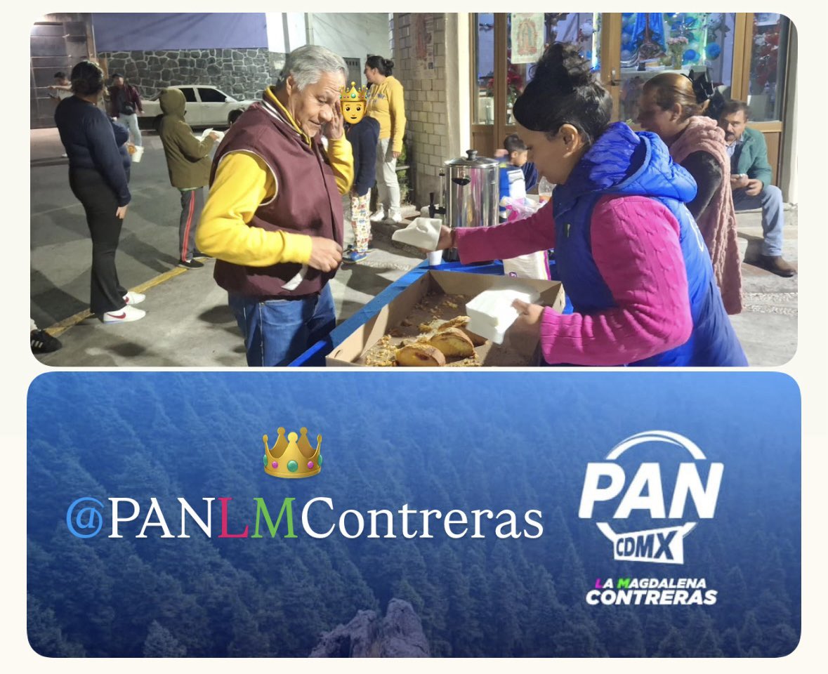 PANLMContreras's tweet photo. Nuestra Presidenta @IsabelGarc48551 y Consejero Regional @daguitosdiaz  compartieron las tradicionales #RoscaDeReyes 🤴👑 con vecinos de nuestra alcaldía. https://t.co/KOqB2S7GAi