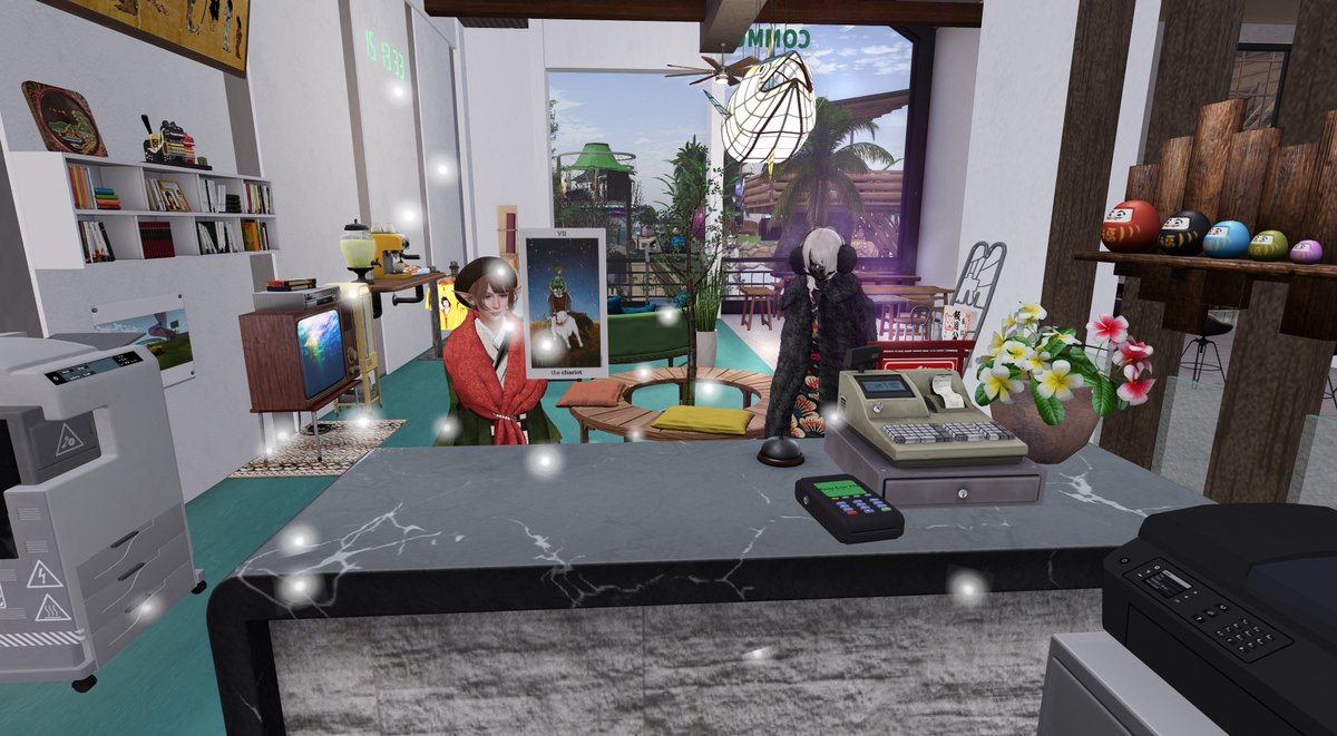 тoяoтoʀᴀさんに新年のご挨拶行ったら、悪いやつでたら負けという『タロットデスゲーム』をしました。 
なんとか勝ちましたが、良い泥試合でしたっっ
#sljp #secondlife