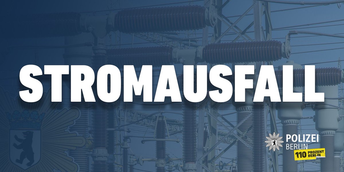 Guten Morgen #Berlin!
 Aufgrund des Stromausfalls sind noch ca. 25.900 Haushalte und 1.220 Gewerbe ohne Strom.

Unsere mobilen Wachen sind an folgenden Örtlichkeiten für Sie da:

👮‍♂️Zehlendorf-Mitte, Potsdamer Straße/Teltower Damm/Clayallee, 14169 Berlin - 07:00-24:00 Uhr
👮
