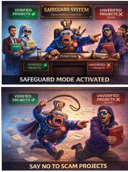 bedrum02's tweet image. This year 2026, I see peace, calmness, comfort &amp;amp; trust among @PUNKVISM Community/Users through the Safeguard System ✅ where unverified/fraud partnership projects are screened out from punkvism ecosystem! #Punkvism #HappyNewPunkYear #HappyNewYear