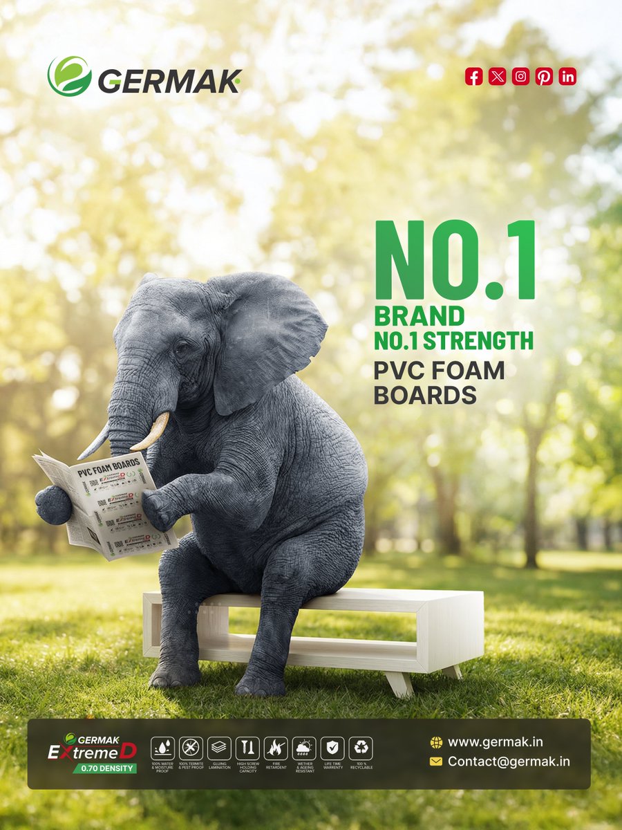 GermakPVCBoards's tweet image. ✨ No.1 Brand. No.1 Strength.
Built to perform. Built to last.

📞 Get in touch today!
📧 Email Us: contact@germak.in
📍 Visit us at: germak.in

#germak #pvcfoamboards #no1brand #strongmaterials #highstrengthboards #interiormaterials