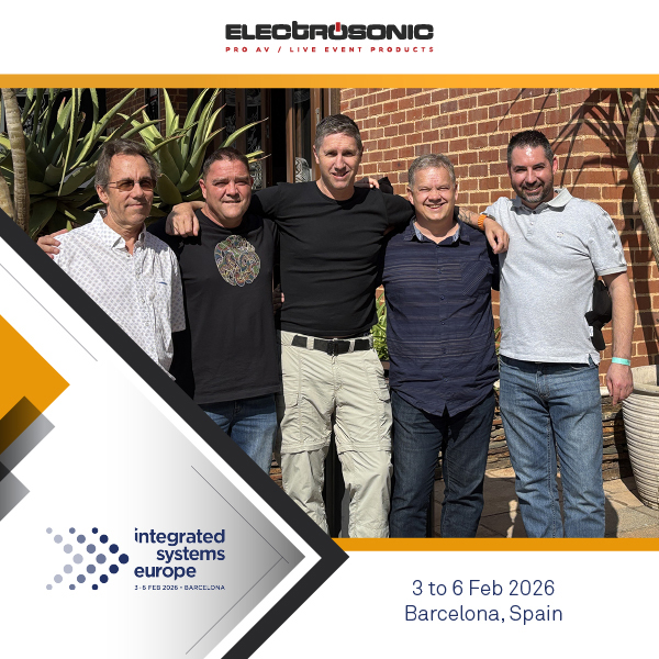 Electrosonic SA is kicking off 2026 with momentum as our team heads to <a href="/ISE_Show/">ISE</a> in Barcelona from 3 to 6 Feb. Looking forward to the technologies shaping AV and entertainment in South Africa this year.
#ISE2026