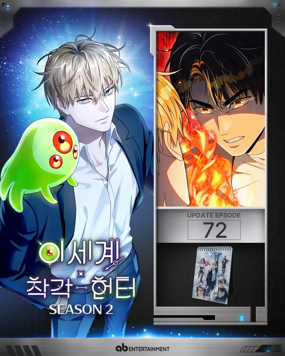 리디 토요일 웹툰
<이세계 착각 헌터> 72화 업데이트👾

"이건... 피!!? 조금 다친 정도가 아니잖아요!"

💙지금 바로 보기💙
ridibooks.com/books/52890000…

📌RT 이벤트 안내
본 트윗을 #RT 하고 #abEntertainment 계정을 팔로우 해주신 분들 중 한 분을 선정해 2026 이착헌 캘린더를 드립니다!

#ab웹툰