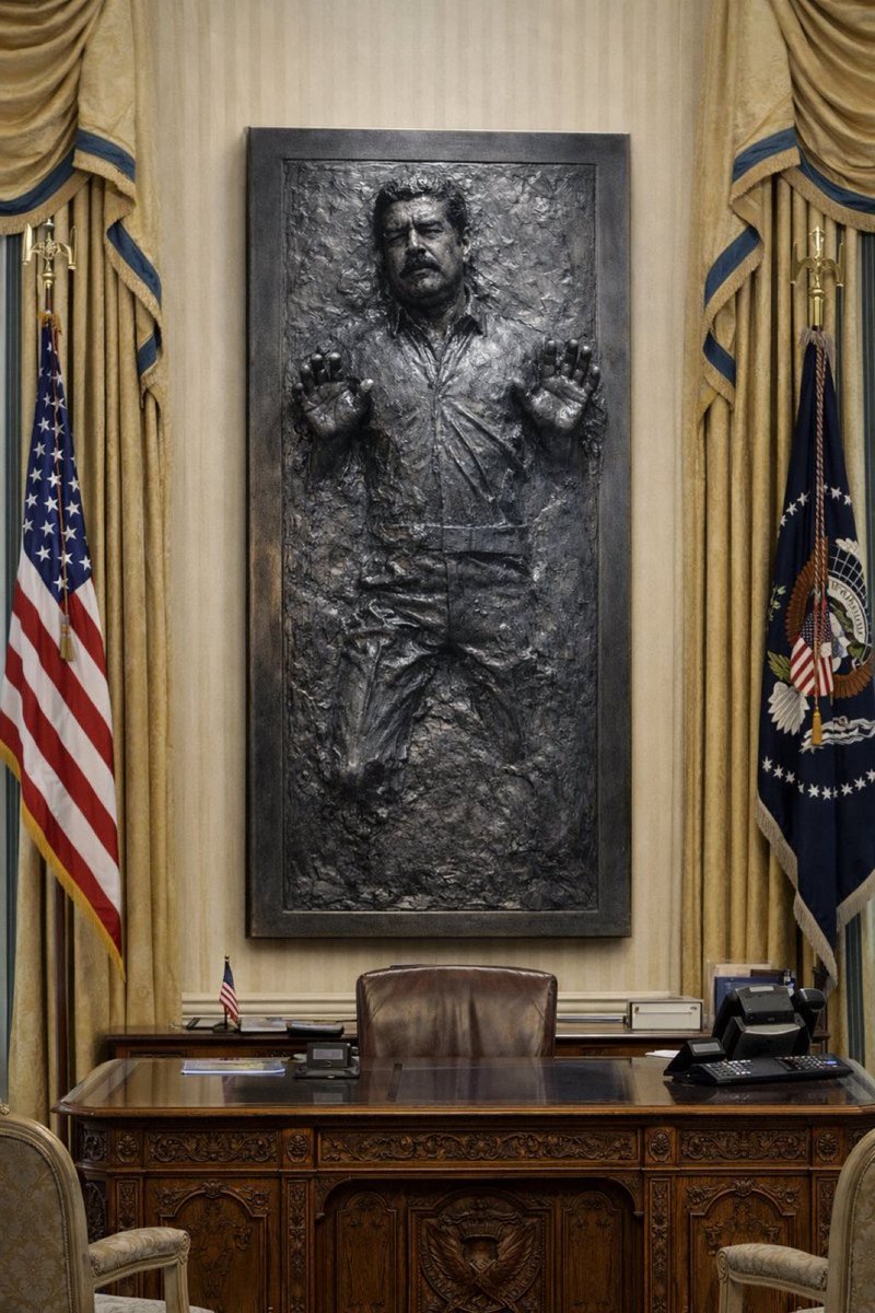 AutismCapital's tweet image. Rumor has it right before Maduro was frozen in carbonite Mamdani said “I love you,” and Maduro said “I know.”