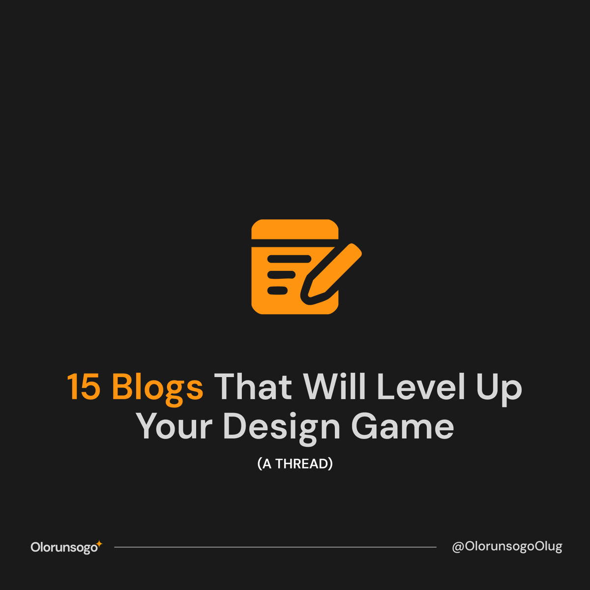 OlorunsogoOlug's tweet photo. Expertise is not just about experience, it is also about knowledge. That is one lesson I learnt last year.

Because of this, I have been intentionally reading more blog posts lately, both within my niche and related fields, not just for inspiration but to sharpen how I think and to become a better designer overall.

Today, I want to share some of them with you to help you build knowledge and get better at your craft.👇

If you find it helpful, kindly repost to reach other designers who might need it. 🧡

A 🧵