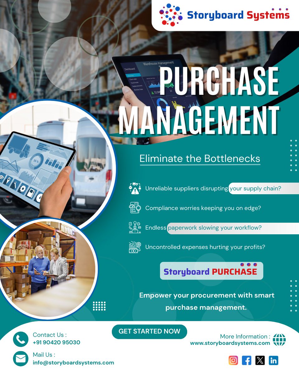 Storyboardsys's tweet photo. 🚀 Streamline your procurement strengthen your supply chain with Storyboard Purchase Management📦
Get started today.
🌐 https://t.co/b56VGexqR2 | 📞 +91 90420 95030 | 📩 info@storyboardsystems.com
#storyboardsystems #purchasemanagement #procurementsolutions #smartprocurement https://t.co/DW25bfEc4a