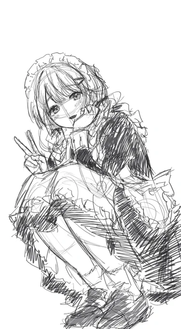 雑なラフ 