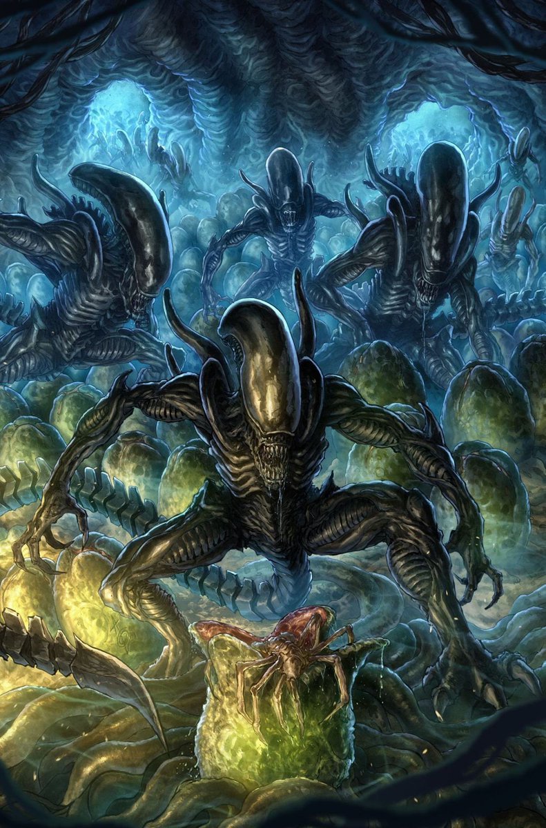 Alien_Theory's tweet image. Art by Alan Quah (Alien: Bloodlines variant cover)