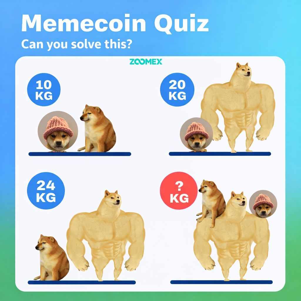 🧠 #TurboTuesday MemeCoin Quiz Giveaway 🚀

Can you solve this memecoin puzzle? 
🎁 100 $USDT total
10 Lucky Winners × $10 USDT each

How to join:
1️⃣ Follow <a href="/ZoomexOfficial/">ZOOMEX_Official</a>
2️⃣ Like ❤️ &amp; Repost 🔁
3️⃣ Comment your answer + tag 2 friends

⏰ Ends 7:00 AM, Jan 9 (UTC)

#Zoomex