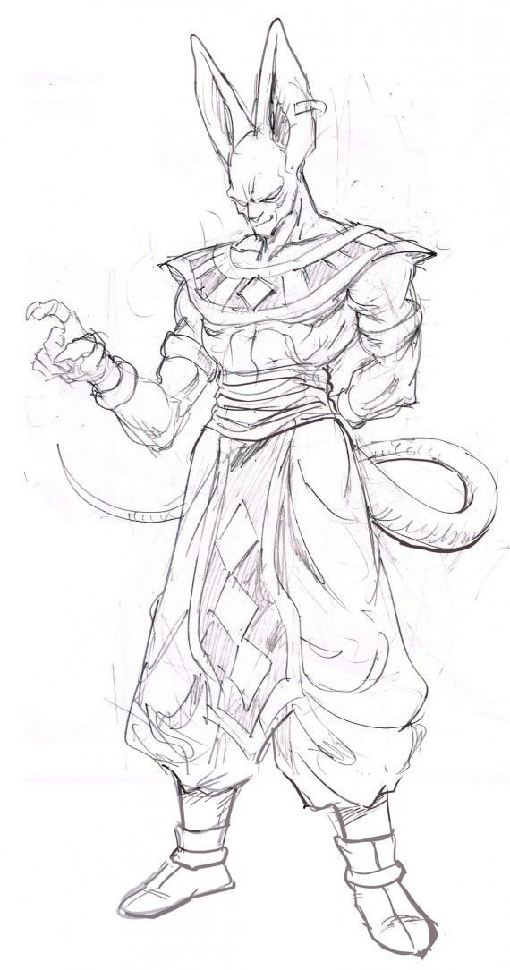 OnePunch_Daily's tweet image. Beerus, Illustrated by Yusuke Murata
