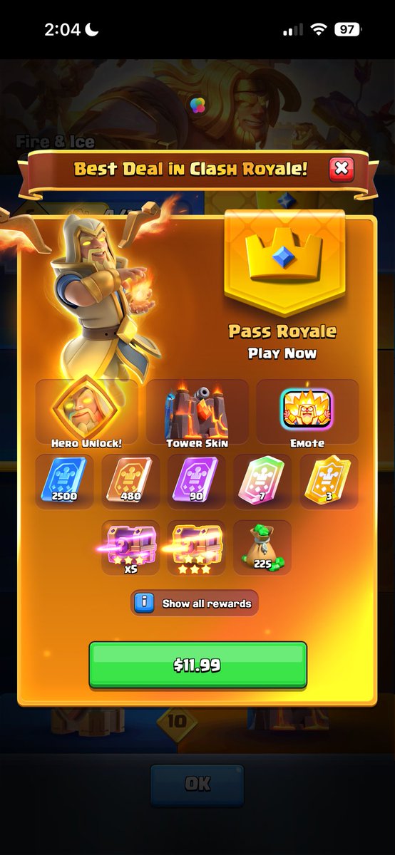 Johanvr2cr's tweet image. 🎁PASS ROYALE GIVEAWAY🎁
Requirements:
-Follow my YouTube youtube.com/@33achebrady?s…
-Like❤️
-Retweet♻️
-Comment: Done ✅ 
GIVEAWAY ENDS IN 5 DAYS
GOOD LUCK 👍 #Supercell 
#Giveaway #ClashRoyale