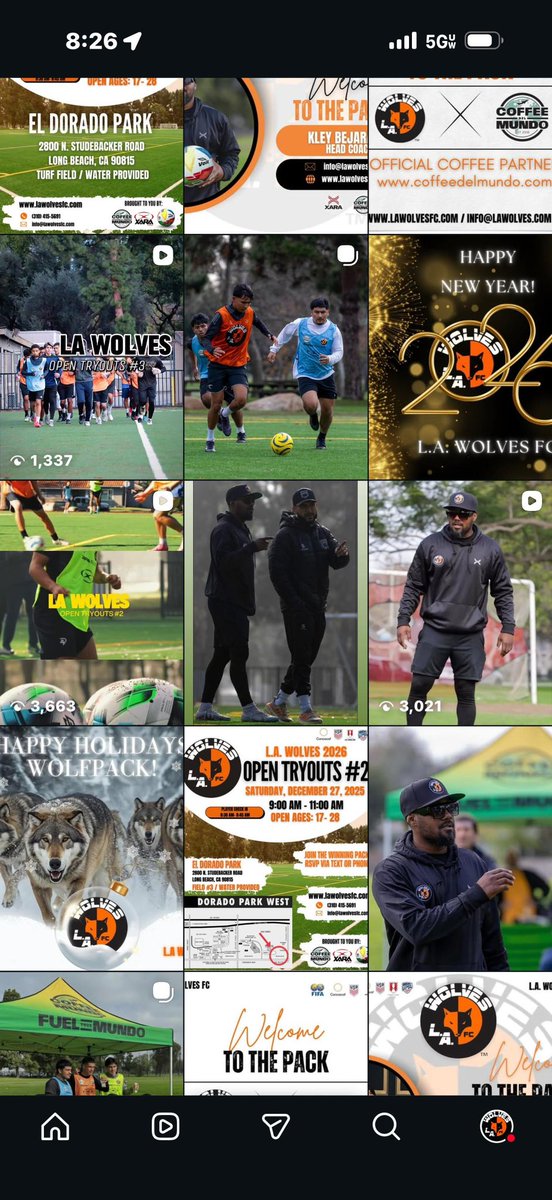 LAWolvesFC's tweet image. The L.A. Wolves FC ended 2025 with momentum and have kickoff 2026 with pace!
