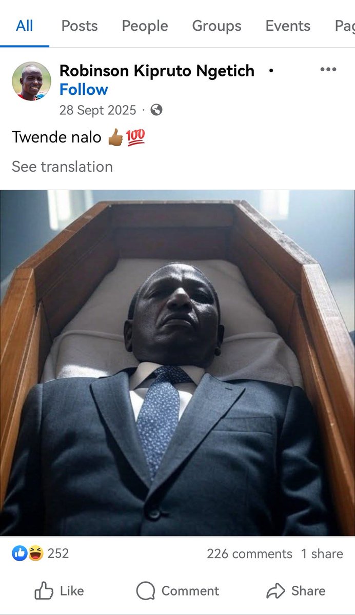 Yet a man who allegedly shared this AI-generated photo, allegedly showing a deceased man, was granted a 1 million bond...

The Kenyan Judiciary is a disgrace.