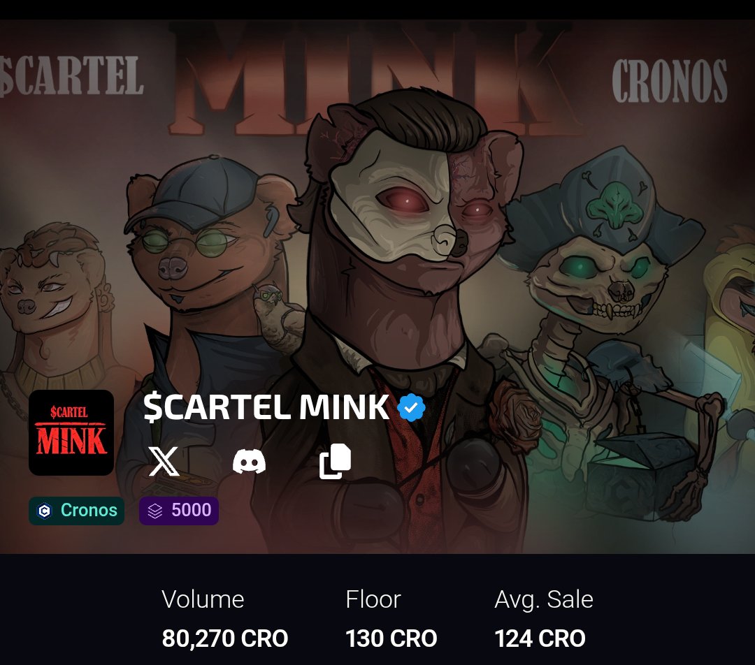 Hello #crofam 

<a href="/CronosCartel/">Cronos $Cartel</a> is quietly setting a new standard

💱 For every 10 CronosCartel minks held, holders will receive a Rune airdrop at snapshot

📊 These Runes were etched specifically for $CronosCartel on one of the earliest publicly available #Bitcoin blocks a rare