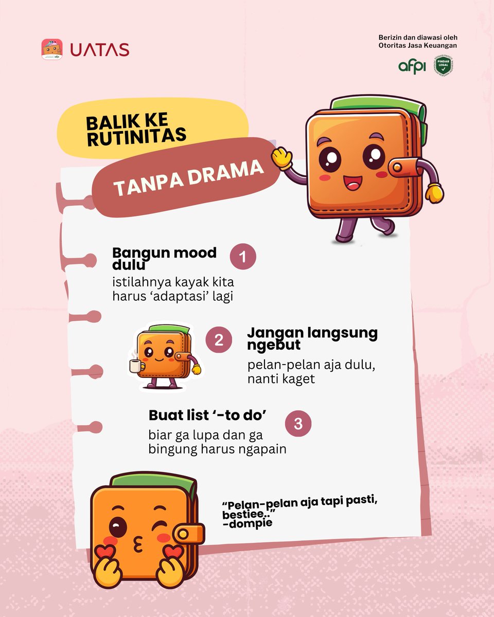 Balik kerja setelah liburan itu soal adaptasi,
bukan soal siapa paling produktif.

Pelan-pelan aja, yang penting konsisten :)