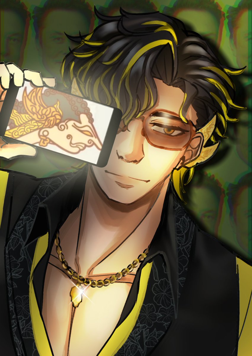 "ihh gantengnya, kalo senyum jadi cakep banget gile!"
"yang mana? ada dua nih."

#PourtraitSagara