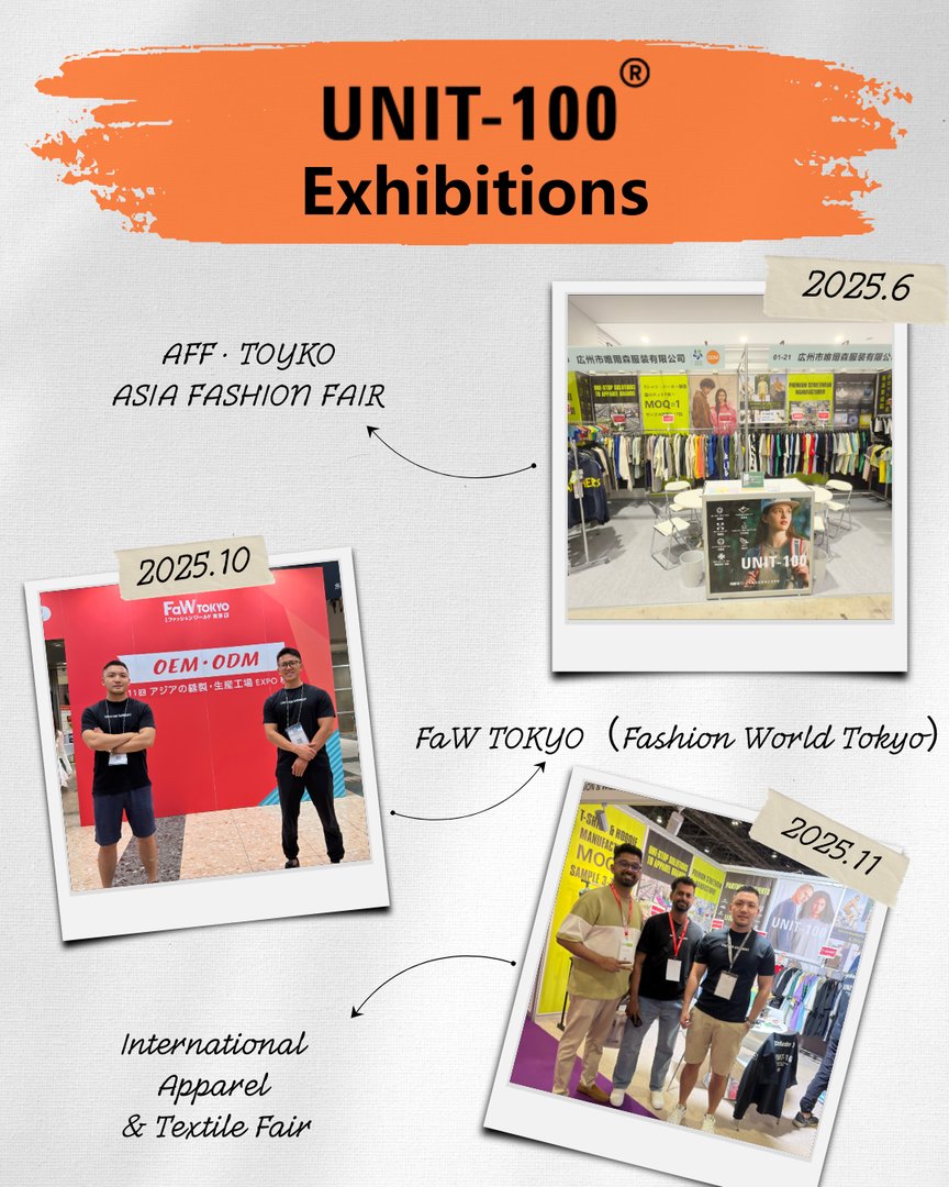 unit100garment's tweet image. 20 Years of Growth: #Unit100 Custom Tees and Hoodies at Global Exhibitions!
From 2024 to 2025, we've showcased our innovative custom apparel solutions in 40+ markets, witnessing industry evolution!
#Unit100 #CustomTee #CustomHoodie #ExhibitionReview #GlobalExhibitions