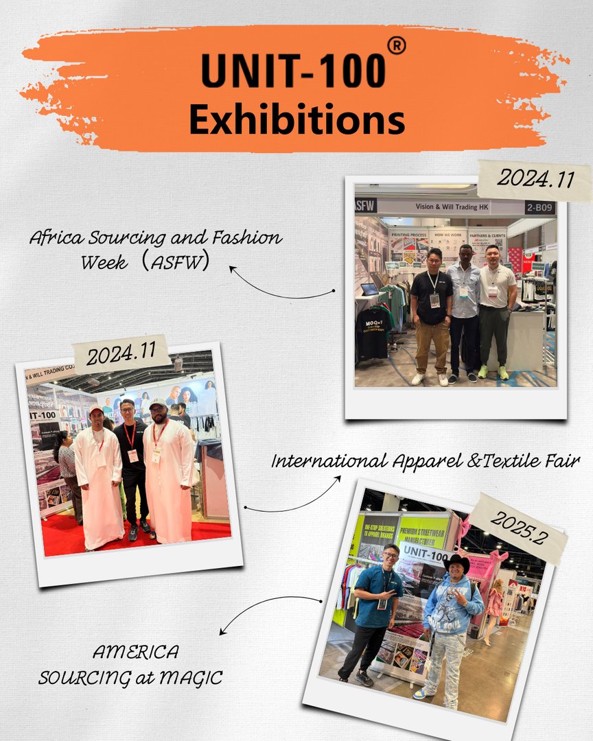 unit100garment's tweet image. 20 Years of Growth: #Unit100 Custom Tees and Hoodies at Global Exhibitions!
From 2024 to 2025, we've showcased our innovative custom apparel solutions in 40+ markets, witnessing industry evolution!
#Unit100 #CustomTee #CustomHoodie #ExhibitionReview #GlobalExhibitions