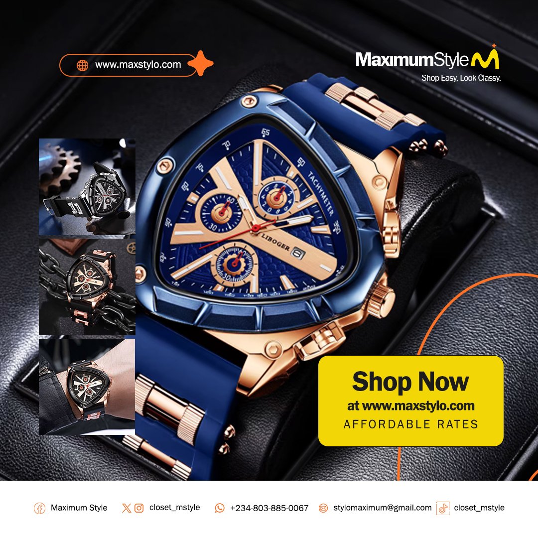 closet_mstyle's tweet image. Luxury looks. Affordable price.
Why settle for ordinary when your wrist can speak power and elegance?
Shop now 👉 maxstylo.com
Fast delivery | Trusted quality
#MaximumStyle
#LuxuryWatch
#MensFashion
#WatchStyle
#WristGame