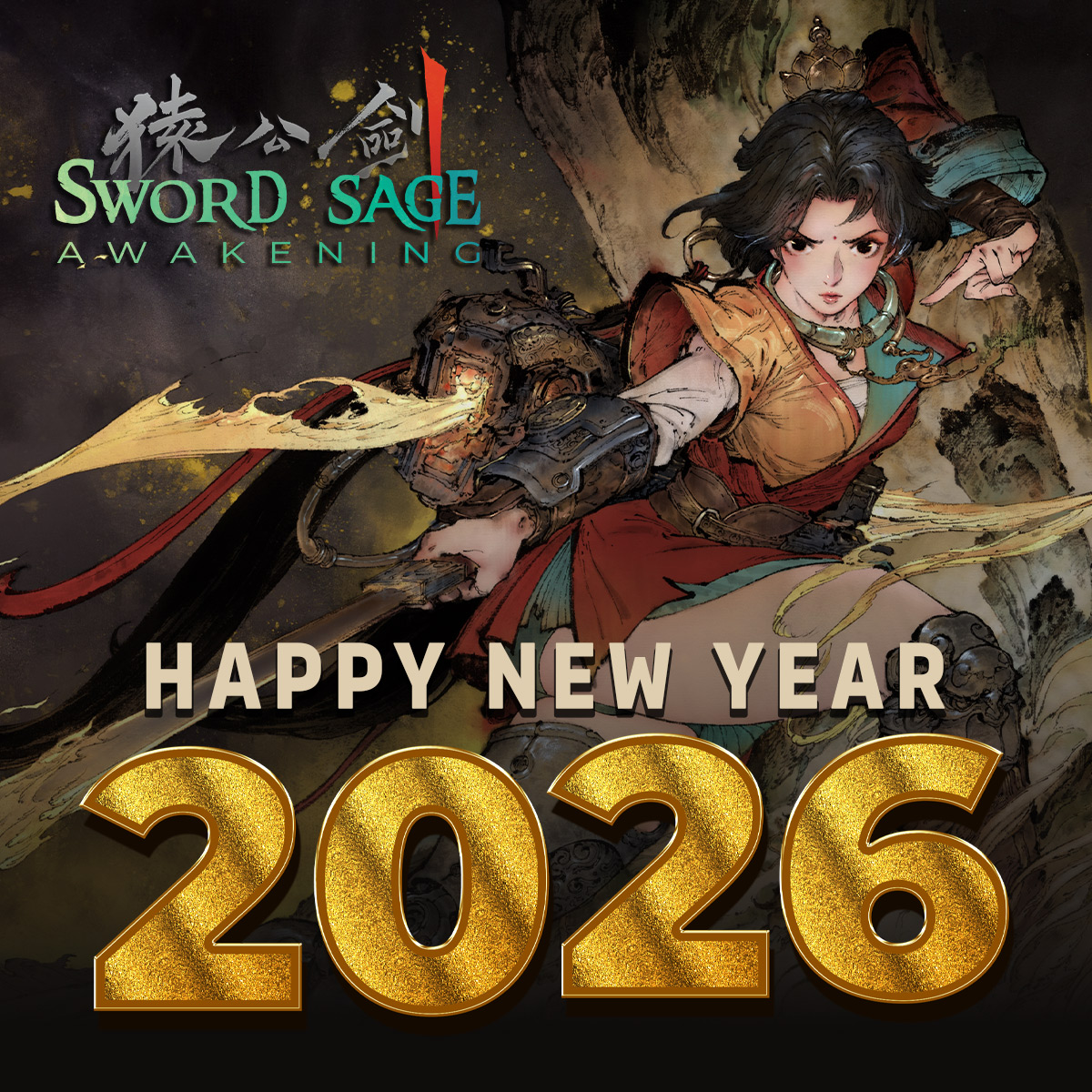 SwordSageGame's tweet photo. Happy 2026! 🎊

We're back after the new year's break and working hard on the game! There won’t be any new reveals for a little while, but development is very much underway.

In the meantime, please follow our newly created Instagram page: https://t.co/dxt4rrgOXC https://t.co/P4mSrCrotL