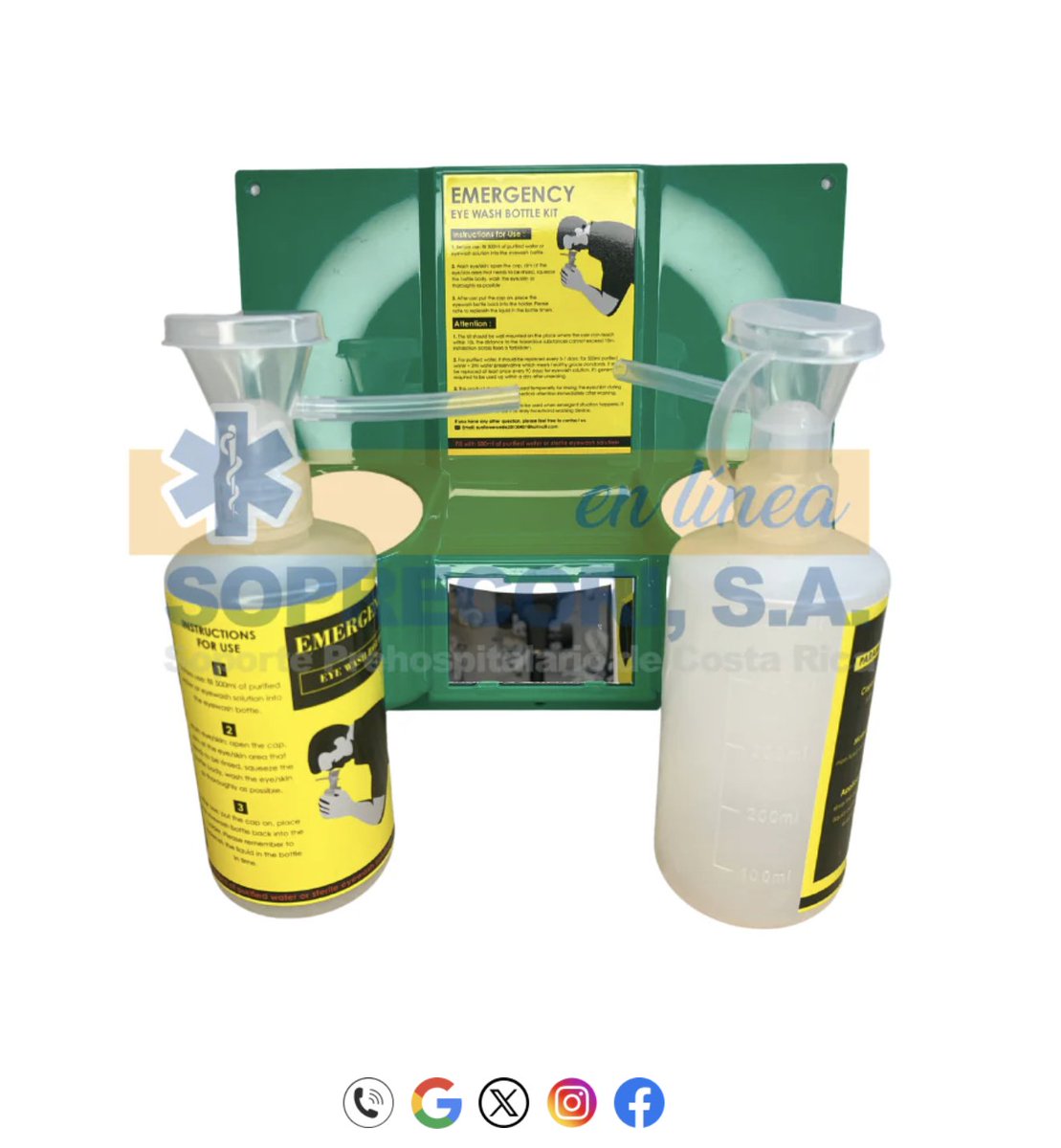 Estación Lavaojos de Emergencia
Cuenta con dos dispensadores ergonómicos + 2 Sueros Fisiológicos de 500 ml para irrigación.
Detalles y compra en: soprecorienlinea.com/products/estac…

Grupo SOPRECORI, S.A.
soprecorienlinea.com