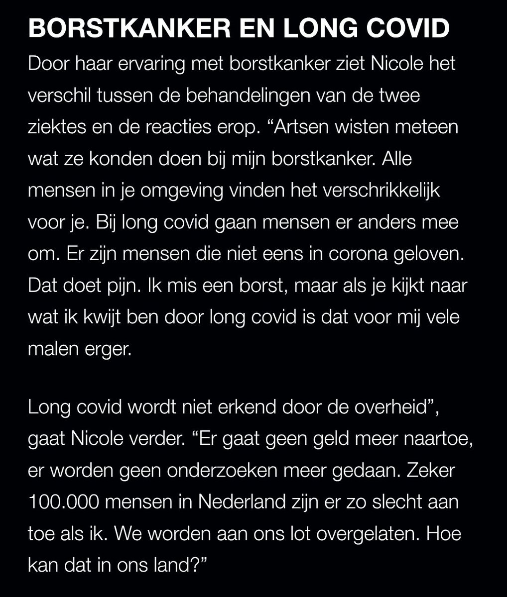 riendebock's tweet image. Wat een verhaal zeg. Zeer ernstige Long Covid, jarenlang opgenomen geweest. Nu recent pas: eindelijk een expert die me sereus onderzocht.

"In ieder revalidatiecentrum en hospice moet ik weg. Met de stempel long covid word ik bij veel centra geweigerd. Ze noemen me te laag…