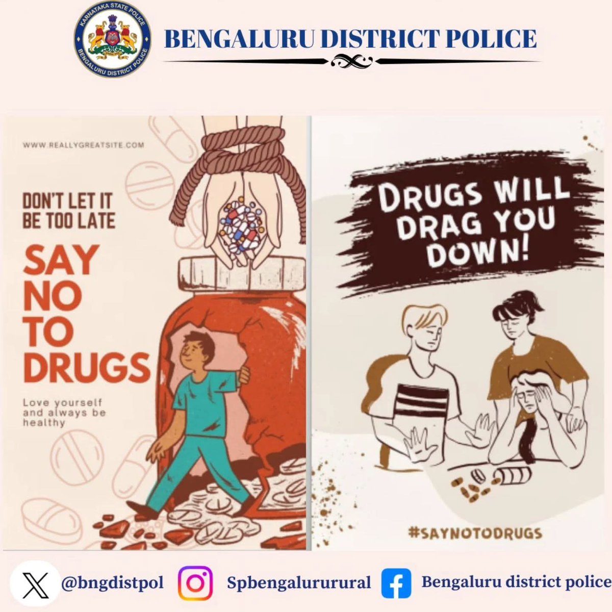 Say NO to drugs. Choose life, health, and a better future. Drugs destroy dreams, families, and society. Stay aware. Stay strong. Stay drug-free.
 #DrugFreeIndia 
#SayNoToDrugs 
#DrugAwareness 
#HealthyLife 
#SafeSociety 
YouthAgainstDrugs