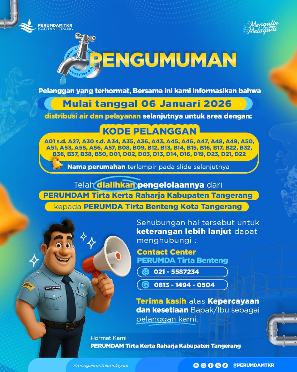 PERUMDAM Tirta Kerta Raharja Kabupaten Tangerang tweet media