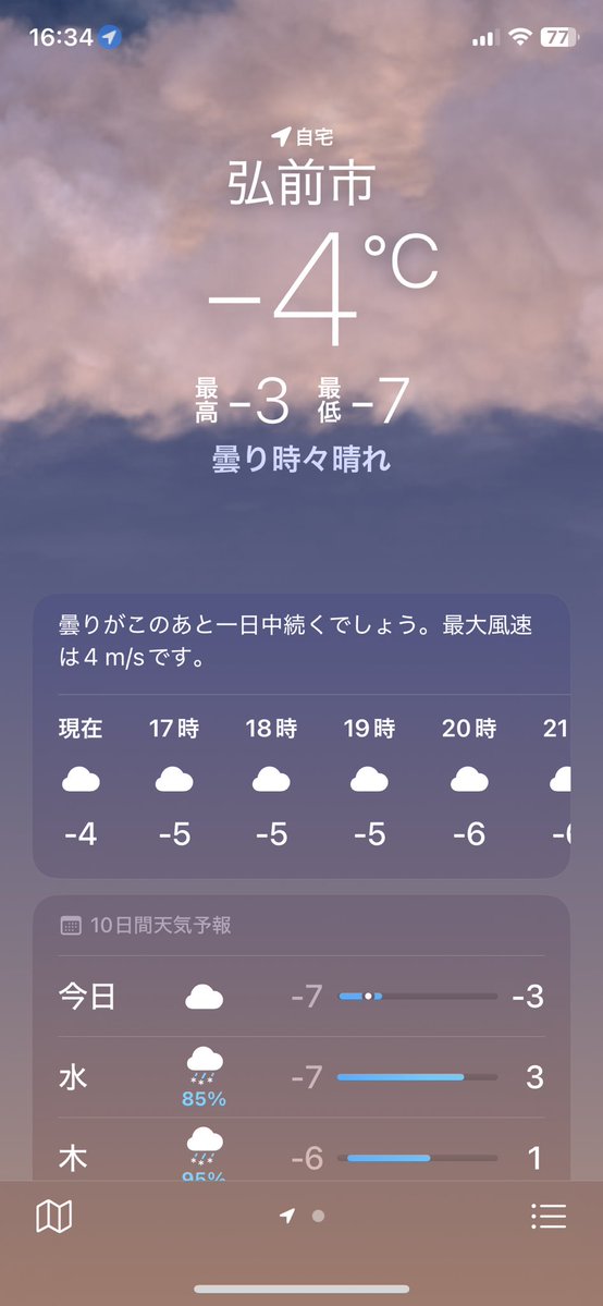 暖房なしで夕方まで乗り切れないと思ったら、どうりで