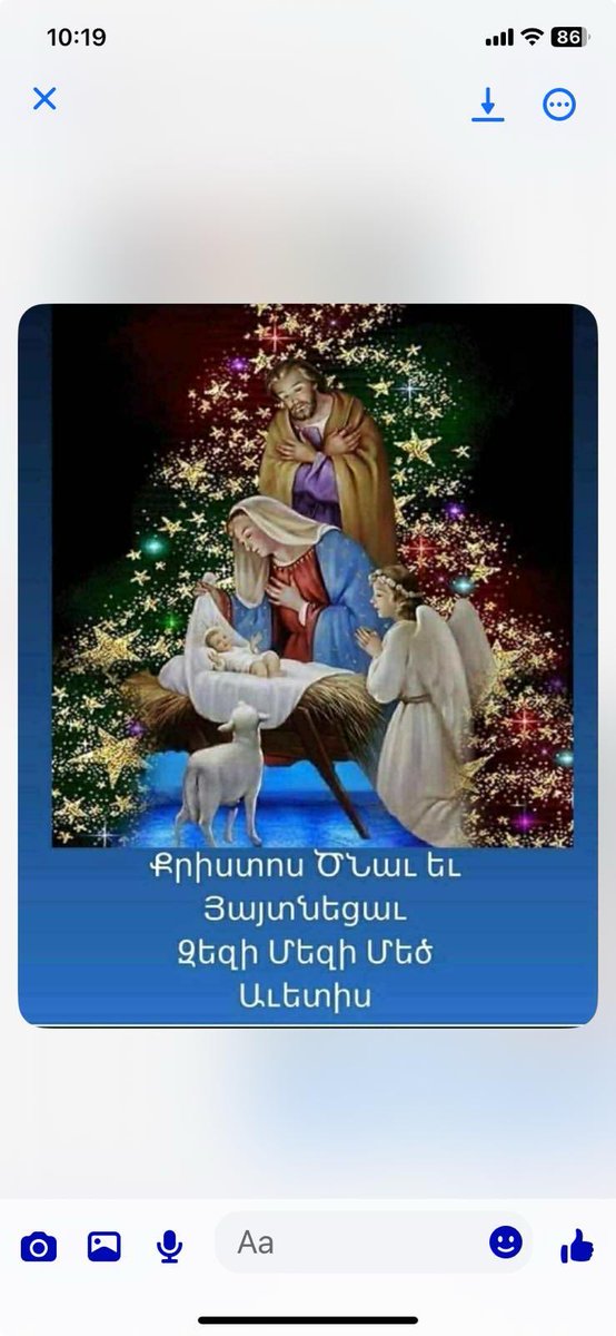 Eski takvime göre, Doğuş (Yaldo-Noel) Bayramı’nı bugün kutlayan tüm Ermeni ve Süryanilerin bayramı kutlu olsun…