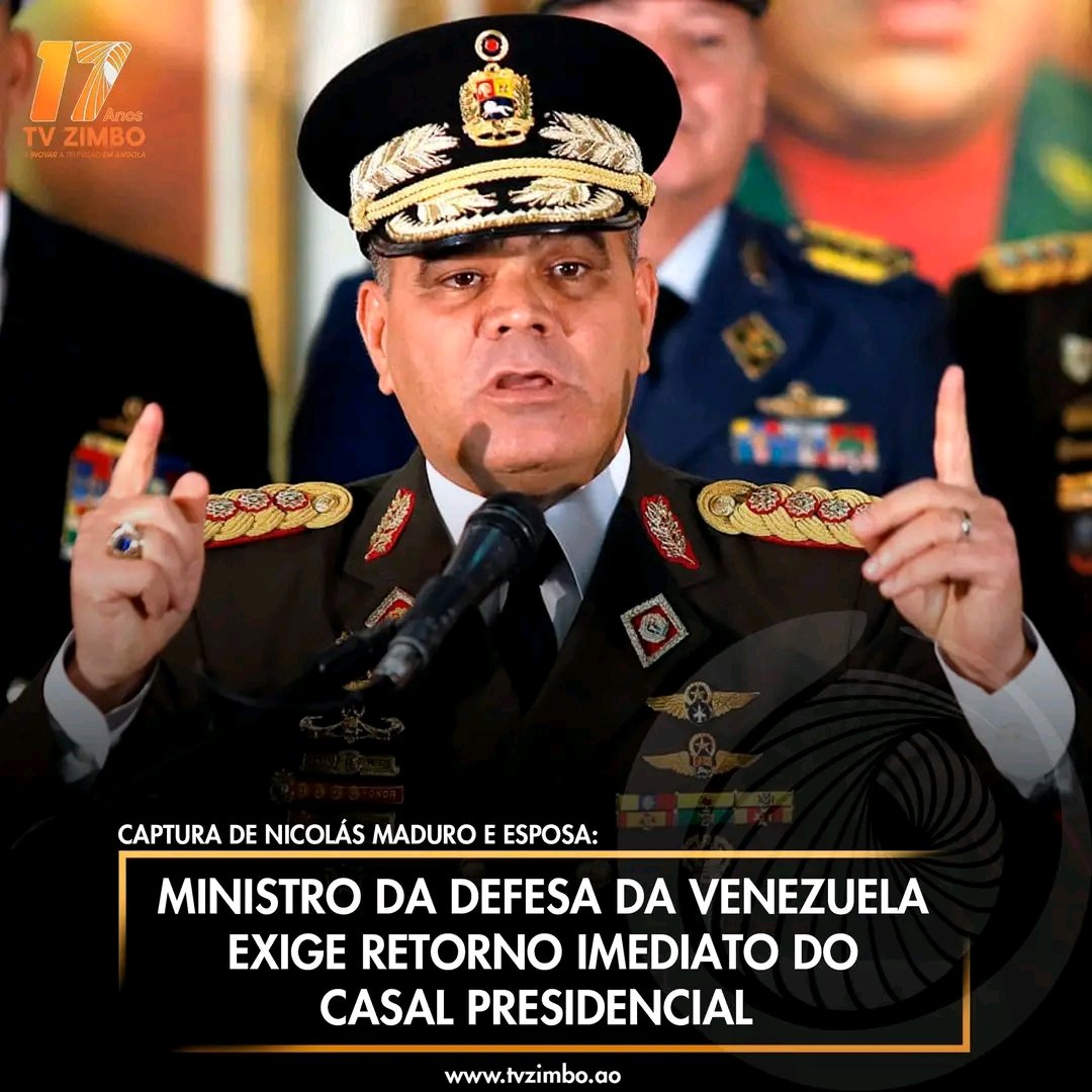 Captura de Nicolás Maduro e esposa:

Ministro da Defesa da Venezuela exige retorno imediato do casal presidencial 

O ministro da Defesa da Venezuela, Vladimir Padrino López, exigiu neste domingo, 4 de janeiro, o “retorno imediato” do presidente deposto Nicolás Maduro e da Esposa