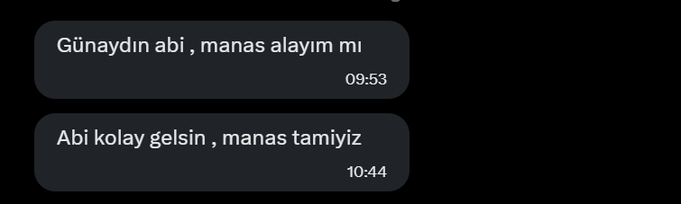 birden fazla kişi sorunca açıklama gereği duydum. 
#manas herhangi bir işlemim zaten olamaz. takip ettiğimde bir hisse değil. herkesin çarşısı pazar olsun.