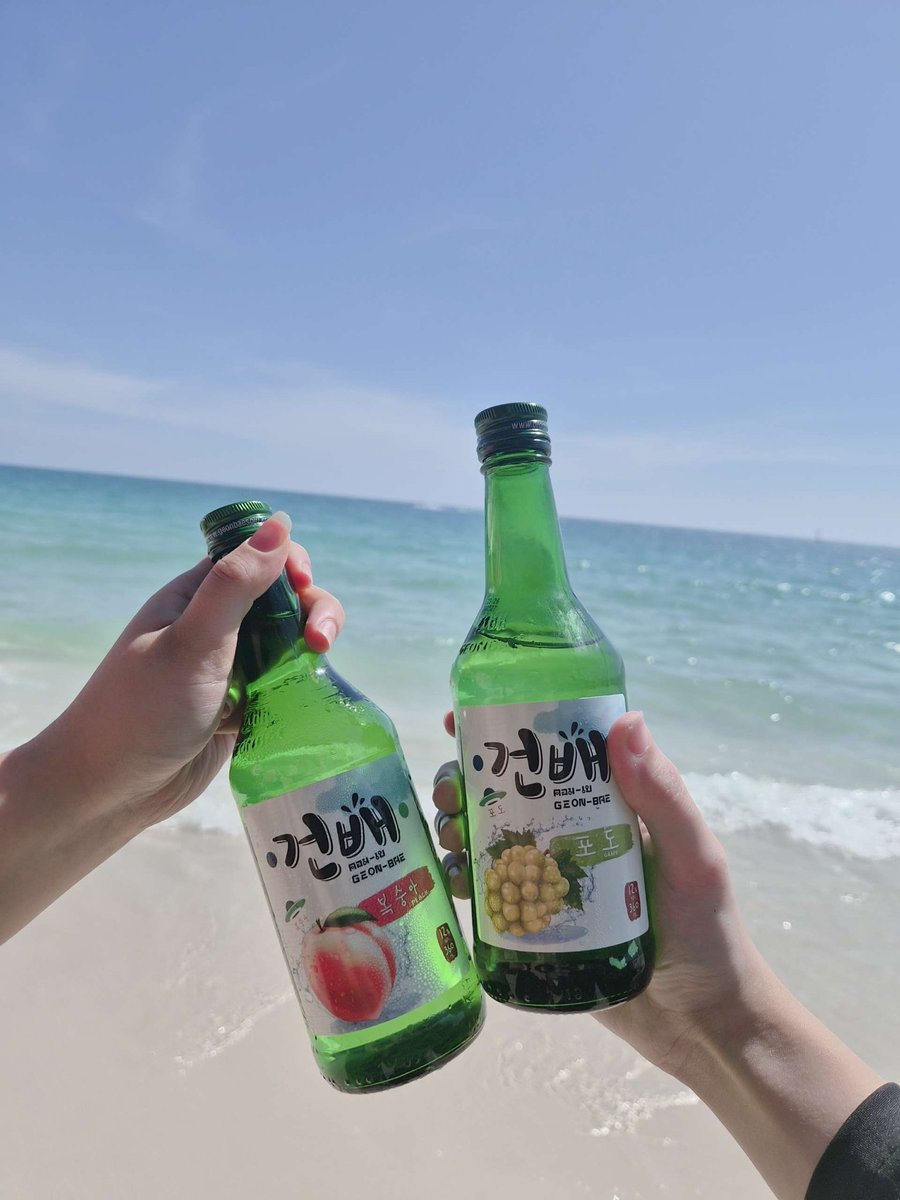 latverians's tweet photo. Soju on the beach 🏖 https://t.co/SPWVIeHDqA