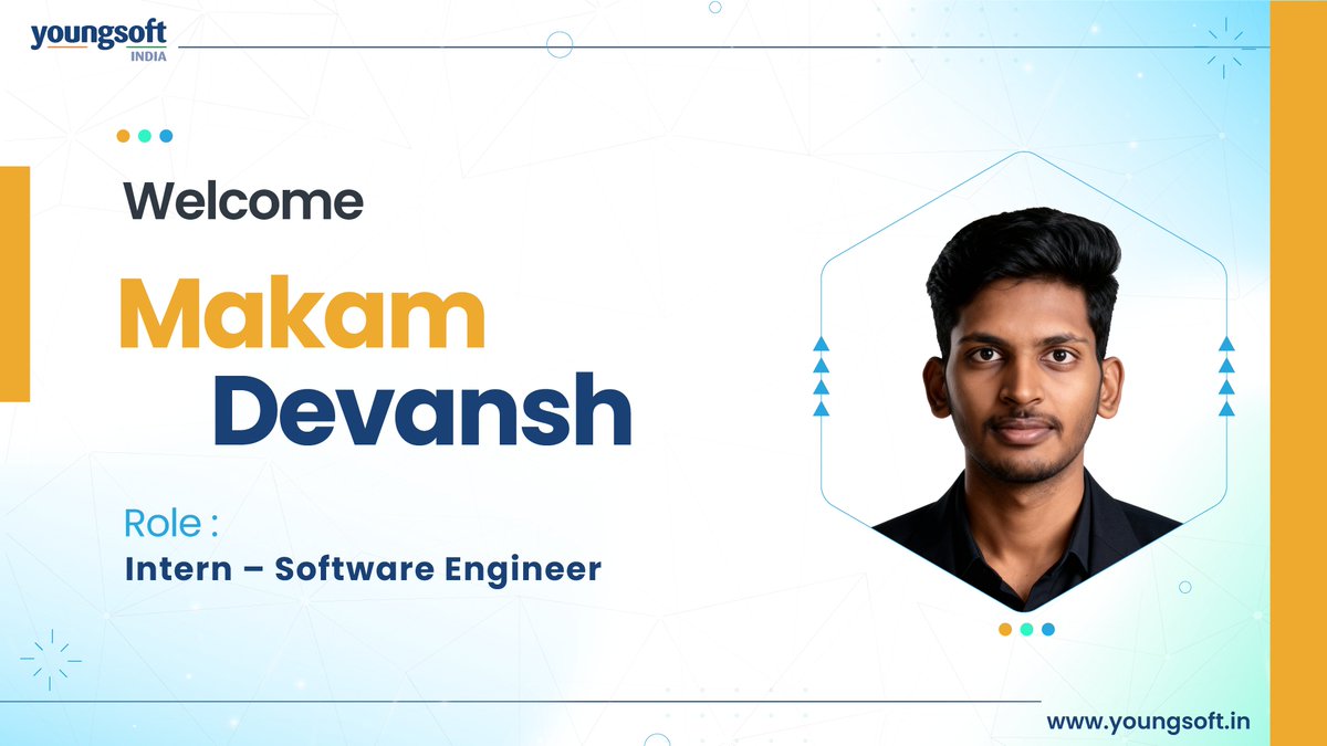 YoungsoftIndia's tweet photo. We extend a warm welcome to Anamitra Joshi and Makam Devansh, who have joined the Youngsoft India family as Intern Software Engineers. We wholeheartedly wish them tremendous success in their new roles.

#welcometotheteam #onboarding #welcomeaboard #newbeginnings https://t.co/SOmiDiHaVi