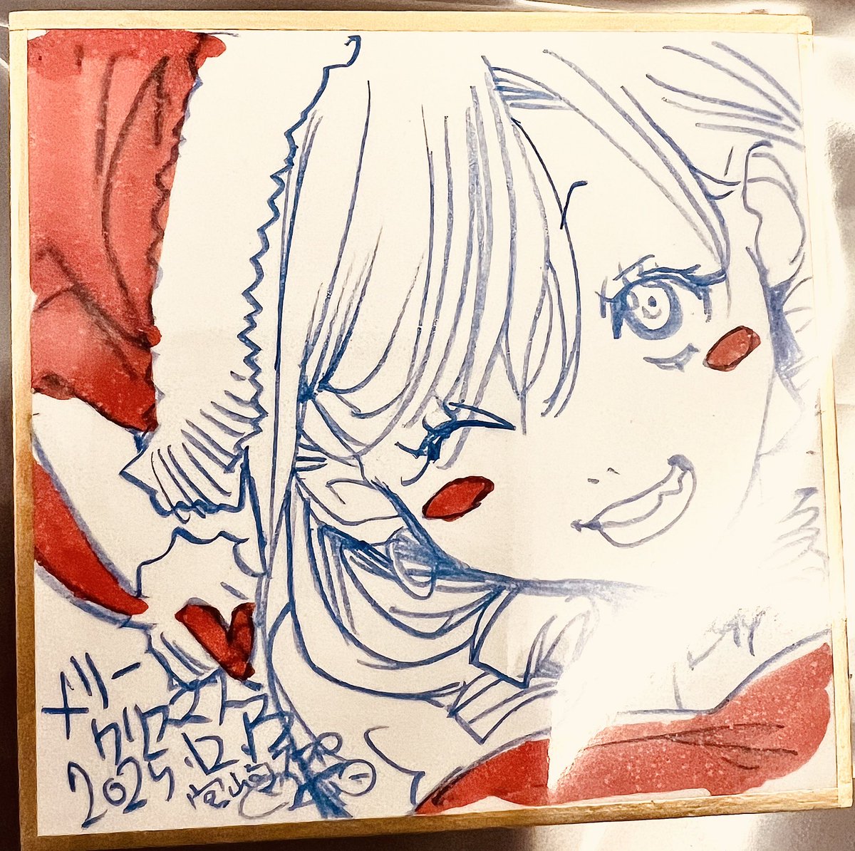 色紙リクエスト オマケでガレージキット購入につくリクエスト色紙は、一色塗り色鉛筆