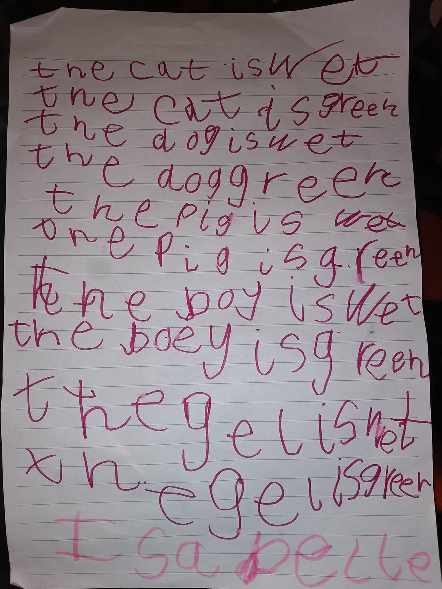 And we're back. 

Great day in Norfolk with <a href="/NorwichRoadAca/">Norwich Road Academy</a> yesterday, a school I worked with during covid. Great people &amp; a productive day.

Didn't take pictures, so here's one of Isabelle's latest impromptu stories. Going to work on the suspense.

<a href="/PieCorbett/">Pie Corbett</a> <a href="/Talk4Writing/">Talk for Writing</a>