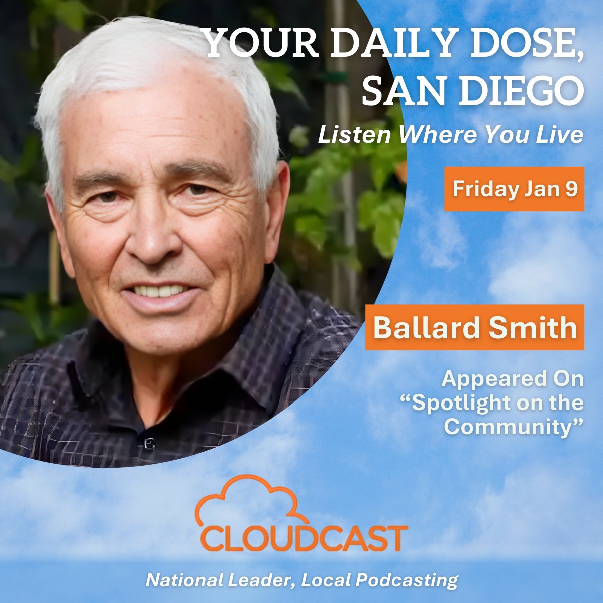 CloudcastM's tweet image. Listen Where You Live.

Episode Covers: #PadresPresident #BaseballManagement #SanDiegoHistory

So please listen to this amazing #podcast episode with Ballard Smith, he is that special to #SanDiego.

Spotify: open.spotify.com/episode/1Bxr0h…

Apple: podcasts.apple.com/us/podcast/for…