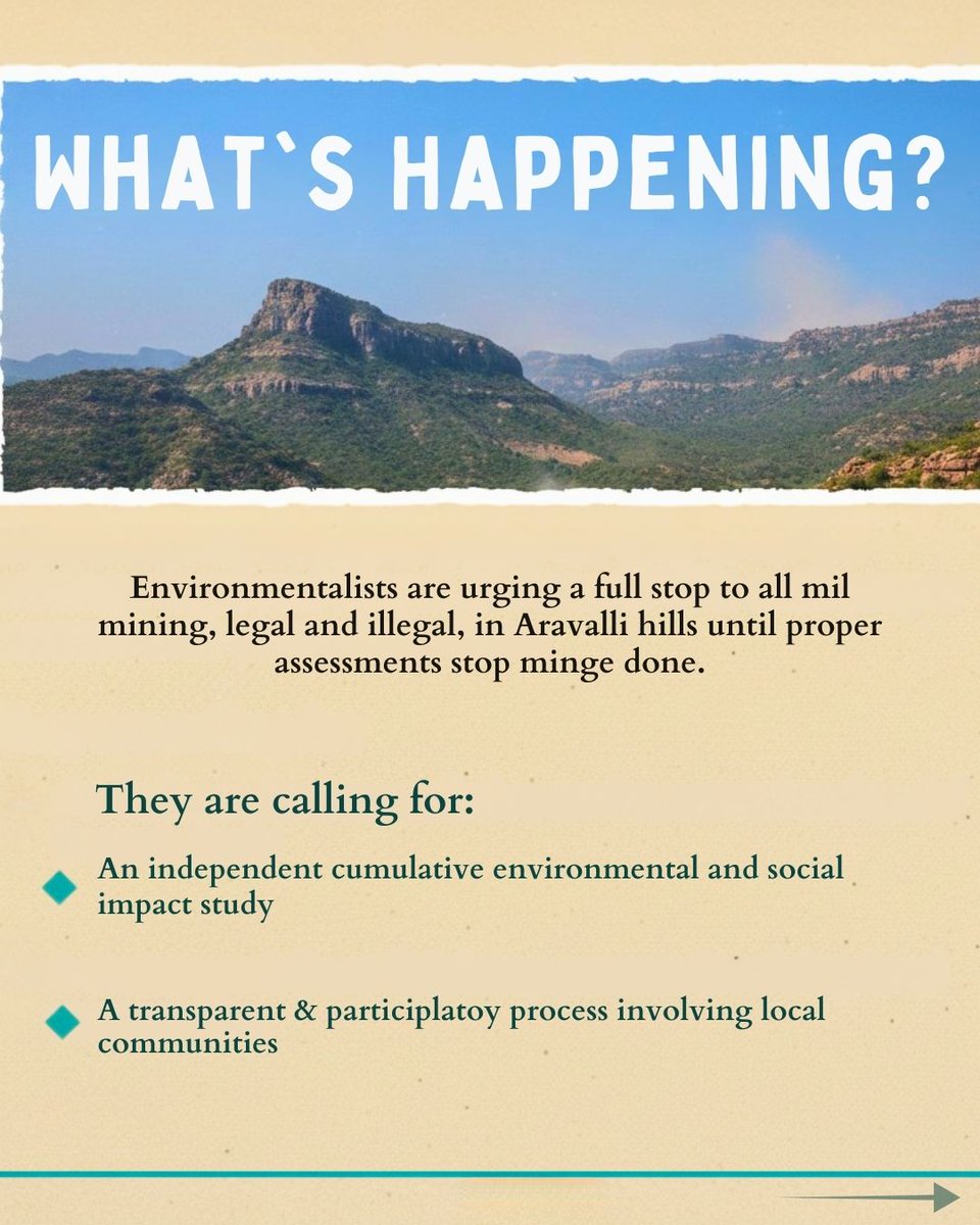 envirocare4you's tweet photo. No impact study. No transparency. No mining. The Aravalli hills are too important to ignore.

#aravallisatyagraha #environment #StopMining #ClimateCrisis #Protect https://t.co/BZK2Tmbh35