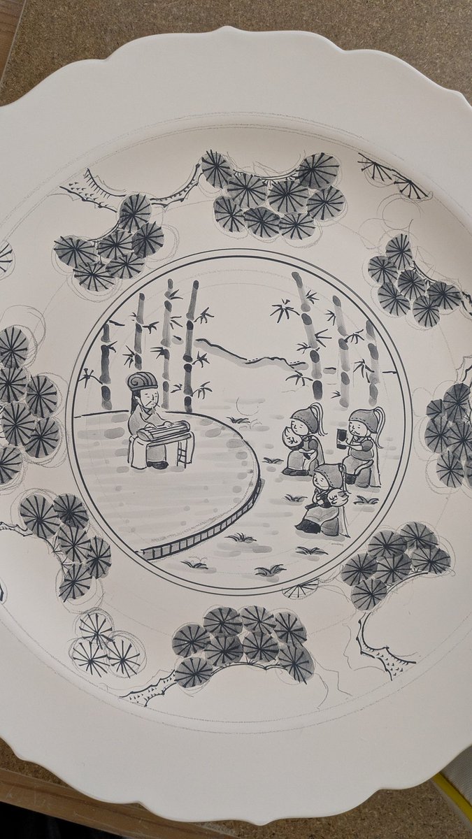 描いてる途中なんですがなんとなくテンションあがって松描きまくる
孔明の竹林コンサートです。