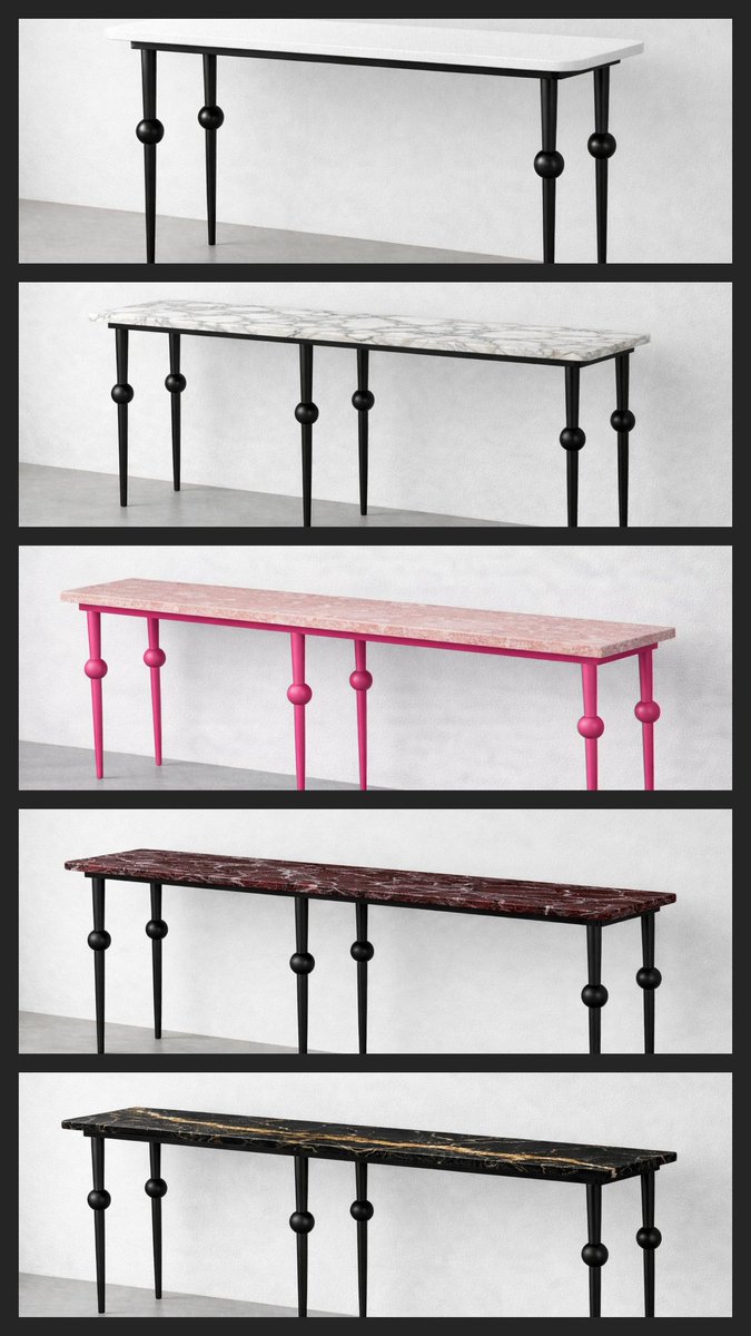 designs_jsd's tweet image. New design. Shown with different marble tops. Wooden legs can be finished in the colour of your choosing.
#marble #table #consoletable