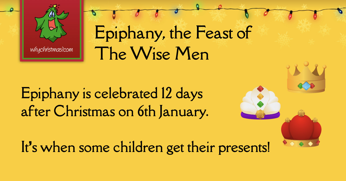 whychristmas's tweet photo. Happy Epiphany! Epiphany is celebrated 12 days after Christmas on 6th January and is the time when Christians remember the Wise Men (also sometimes called the Three Kings) who visited Jesus.

Find out more about Epiphany here: https://t.co/9uiaeneFwC  #Epiphany #20CMB26 https://t.co/mDJqGjO8K2