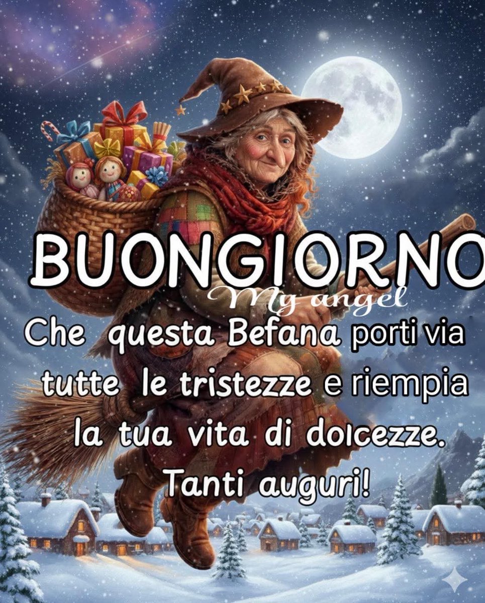 Buongiorno e che sia una befana che porta via tutte le cose brutte della vita!!!