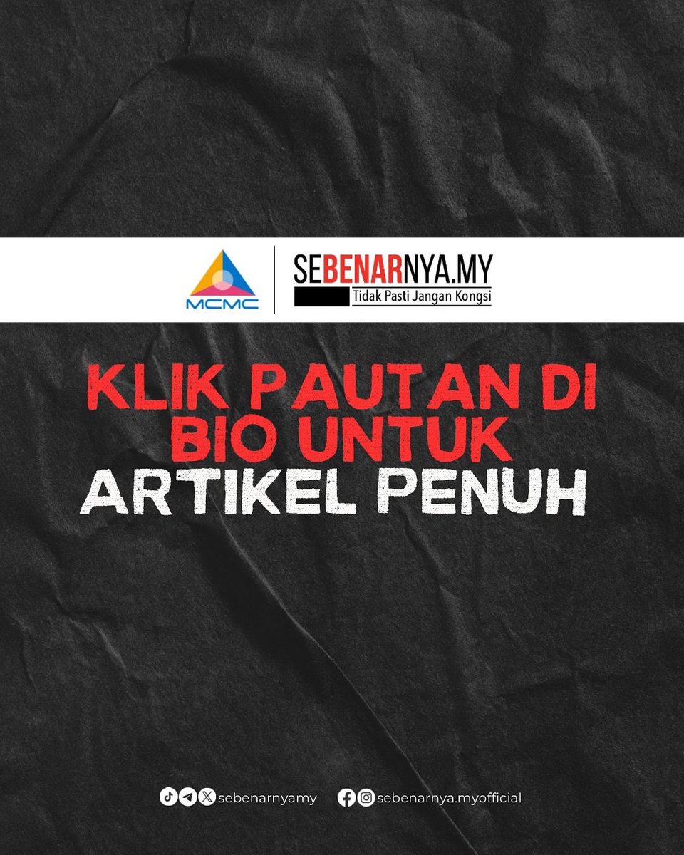 sebenarnyaMY's tweet photo. Skim Pelaburan yang Menggunakan Nama KSU MITI Adalah Palsu
#TidakPastiJanganKongsi #AIFAChatbot #Sebenarnyamy https://t.co/wngEg3WqCQ