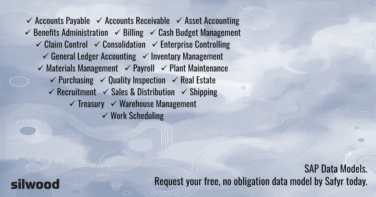 Silwood_Safyr's tweet photo. SAP data models. Request your free, no obligation data model by Safyr today. https://t.co/7Im7e0UbUD #DataTable #DataModel #DataModeling https://t.co/k2e8idQpGk